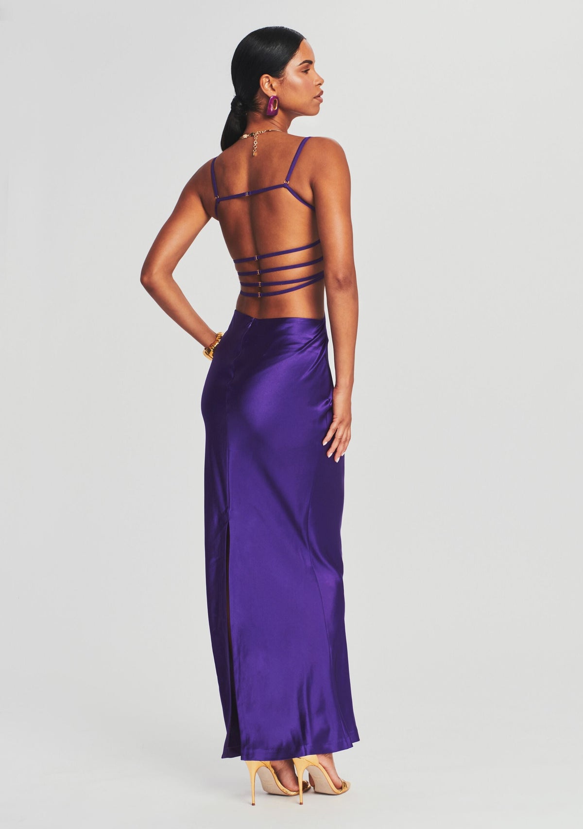 Selma Dress by retrofête in Royal Purple, product image 4