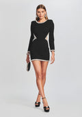 Naomi Dress by retrofête in Black/Silver, product image 1