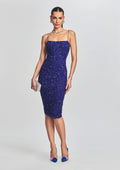 Prim Sequin Dress by retrofête in Royal Blue, product image 1