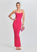 Kylie Bandage Knit Dress by retrofête in Dragon Fruit, product image 1