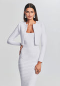 Hardy Bandage Knit Cardigan by retrofête in White, product image 1