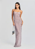 Dante Sequin Dress by retrofête in Mink Grey, product image 1
