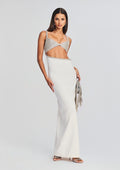 Fernanda Dress by retrofête in White/Silver, product image 1