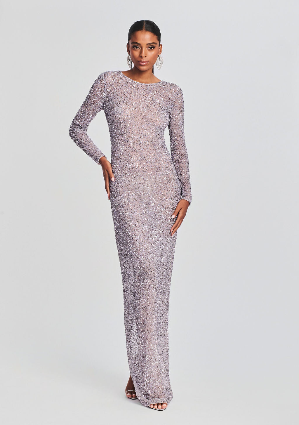 Heidi Sequin Dress by retrofête in Mink Grey, product image 1