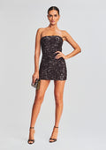 Heather Sequin Dress by retrofête in Dark Chocolate, product image 1