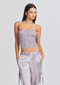 Kala Sequin Top by retrofête in Mink Grey, product image 1