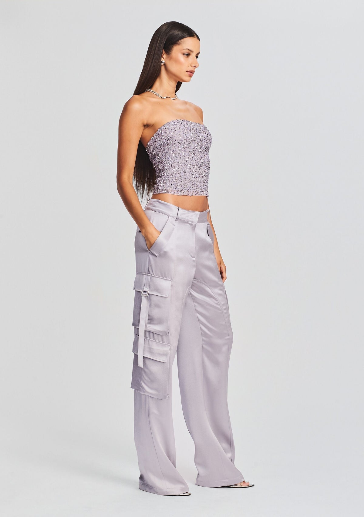 André Cargo Pant by retrofête in Mink Grey, product image 3