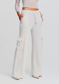 Poe Knit Cargo Pant by SEROYA in Silver, product image 1