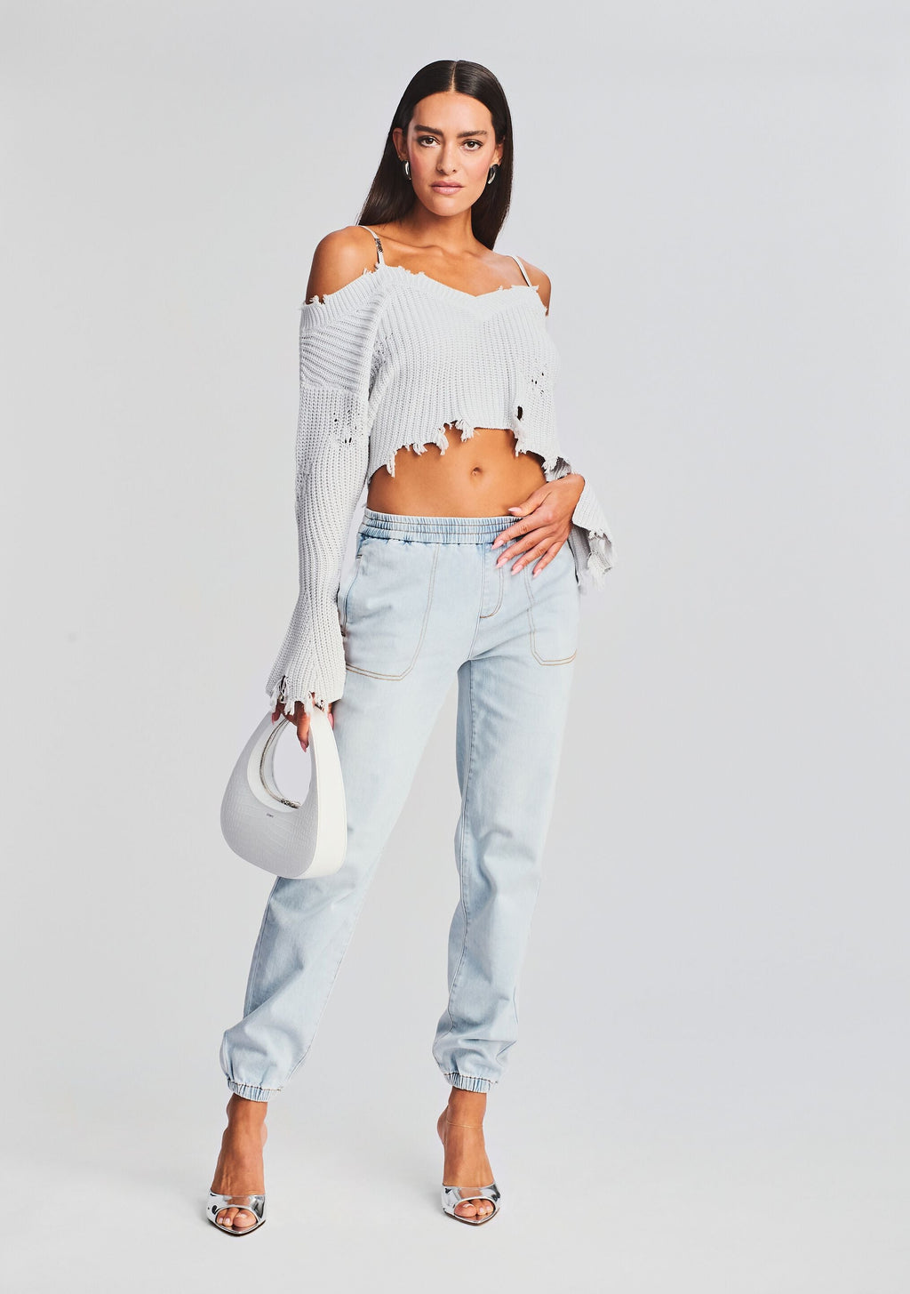 Skye Sweater by SEROYA in Silver, product image 5