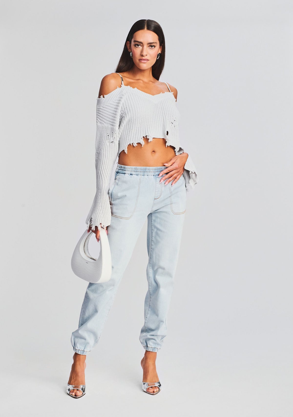 Skye Sweater by SEROYA in Silver, product image 5