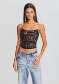 Bayley Embellished Lace Top by retrofête in Black, product image 1