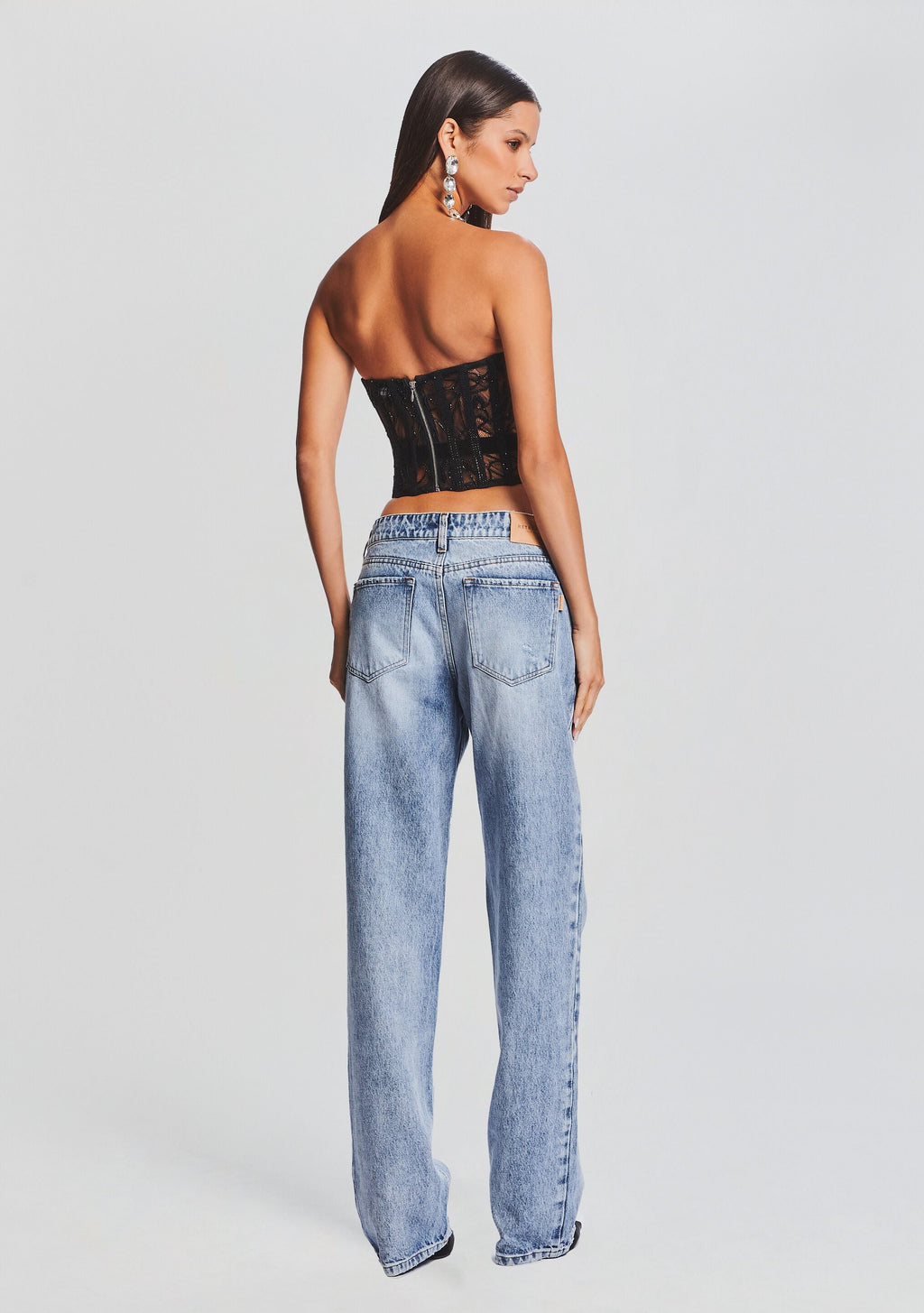 Bayley Embellished Lace Top by retrofête in Black, product image 4
