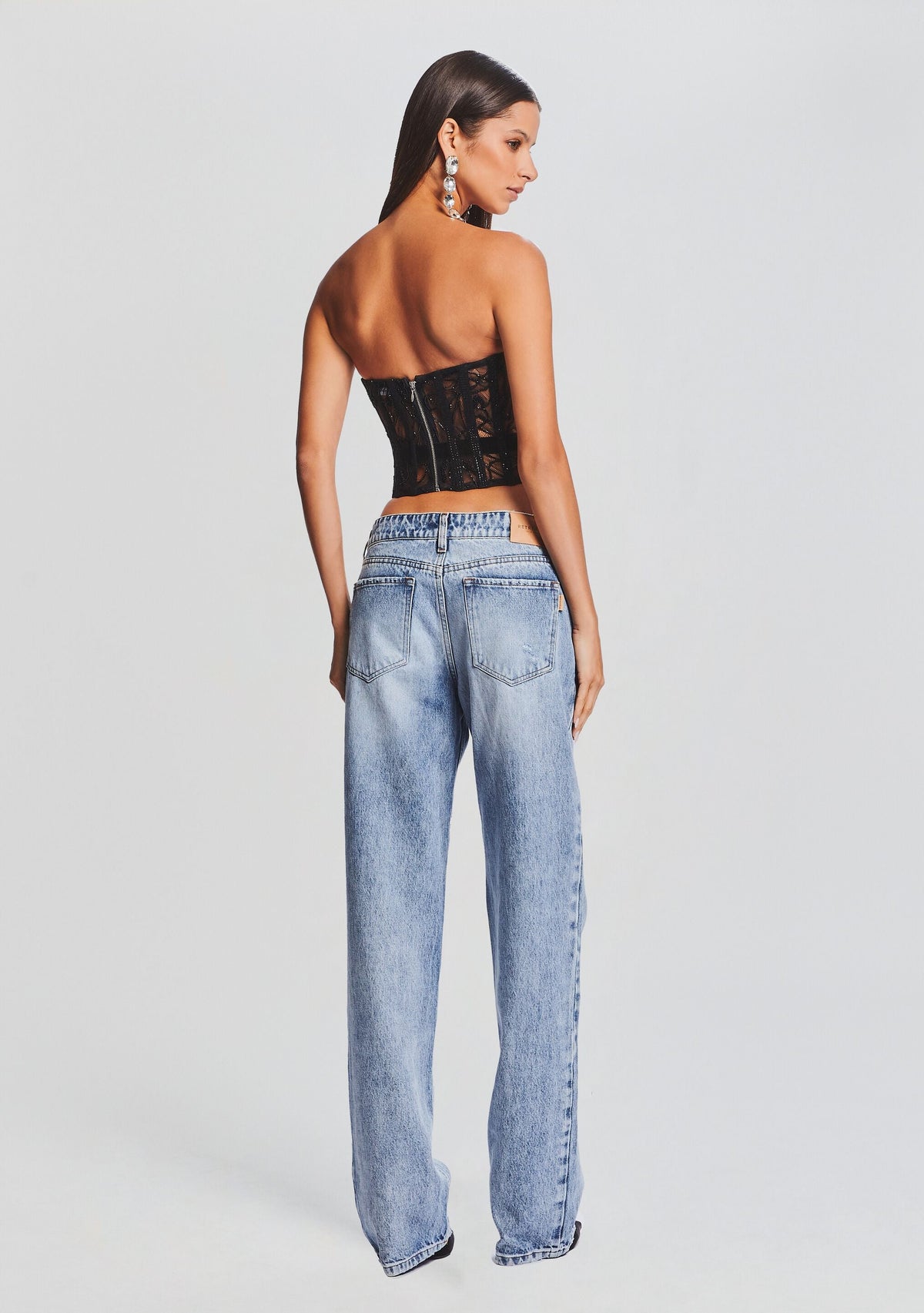 Bayley Embellished Lace Top by retrofête in Black, product image 4