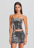 Daniella Top by retrofête in Black/Silver, product image 1