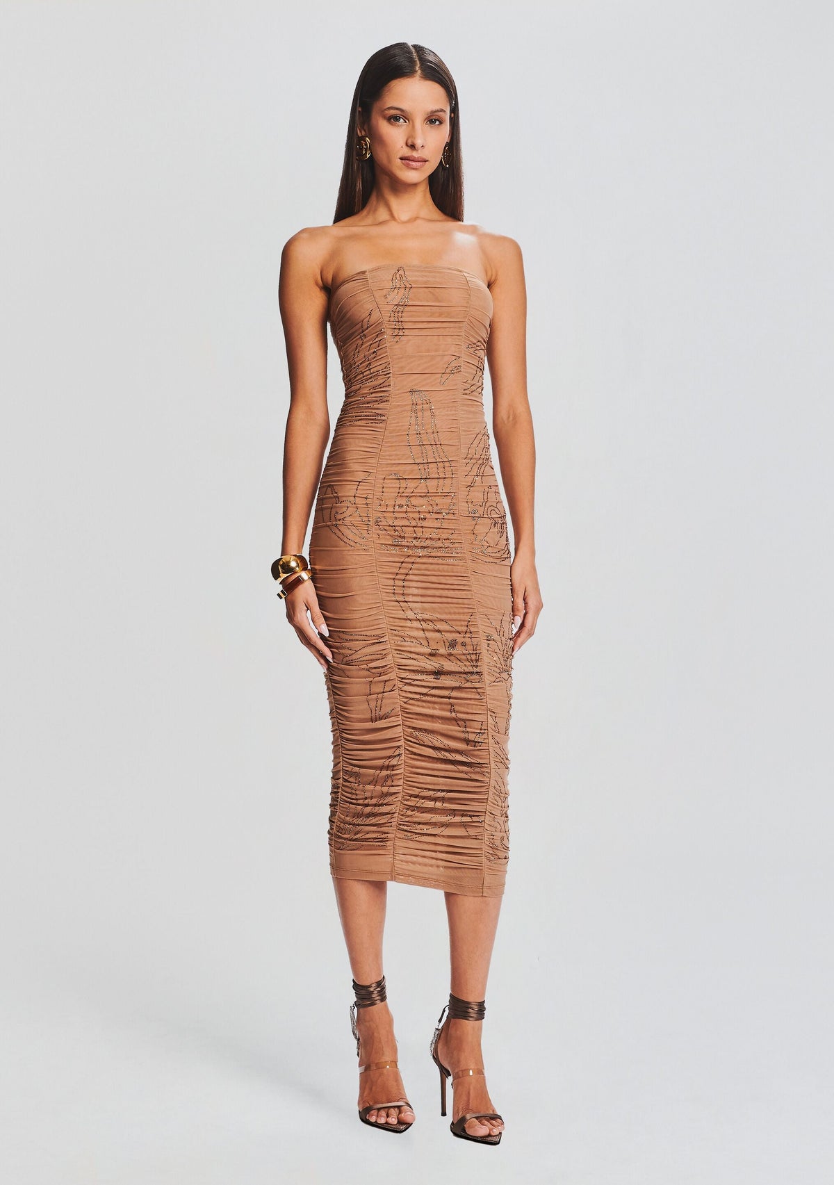 Dream Strapless Dress by Rococo Sand in Nude, product image 5