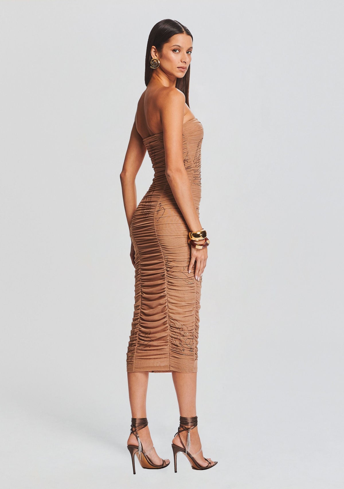 Dream Strapless Dress by Rococo Sand in Nude, product image 4