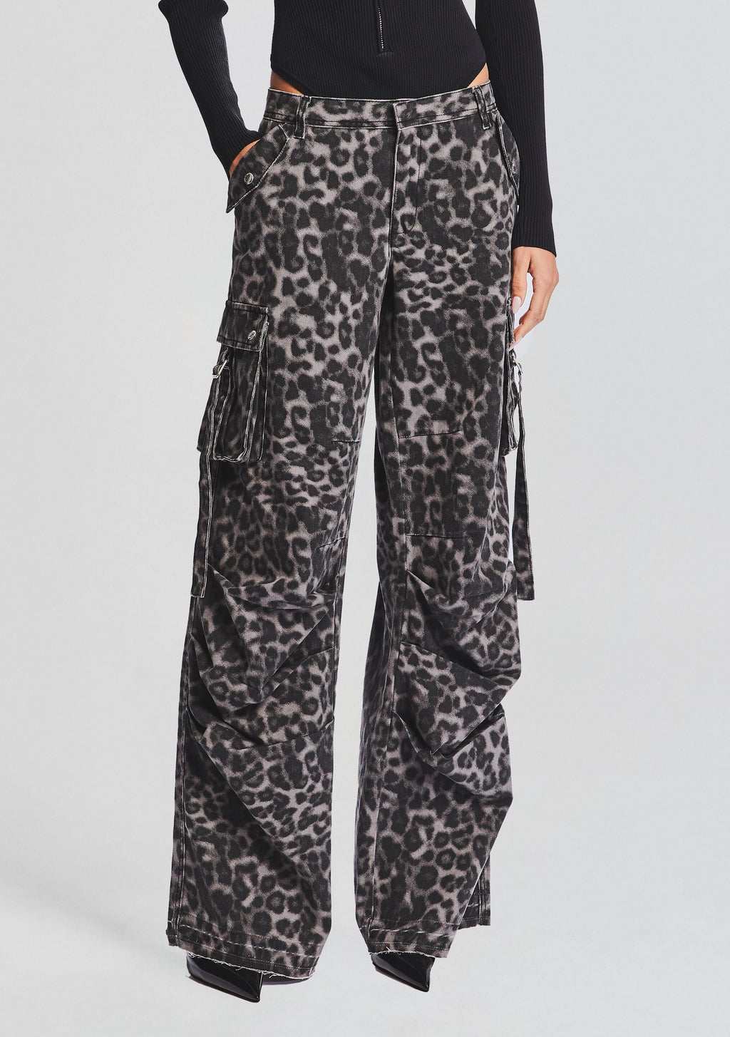 Jane Cargo Pant by SEROYA in Grey Leopard, product image 1