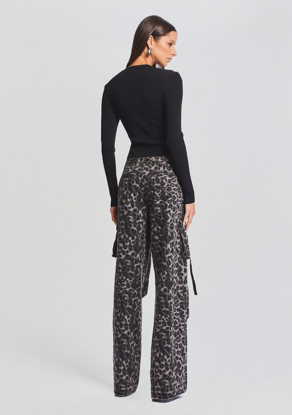 Geo Rib Knit Bodysuit by SEROYA in Black, product image 4
