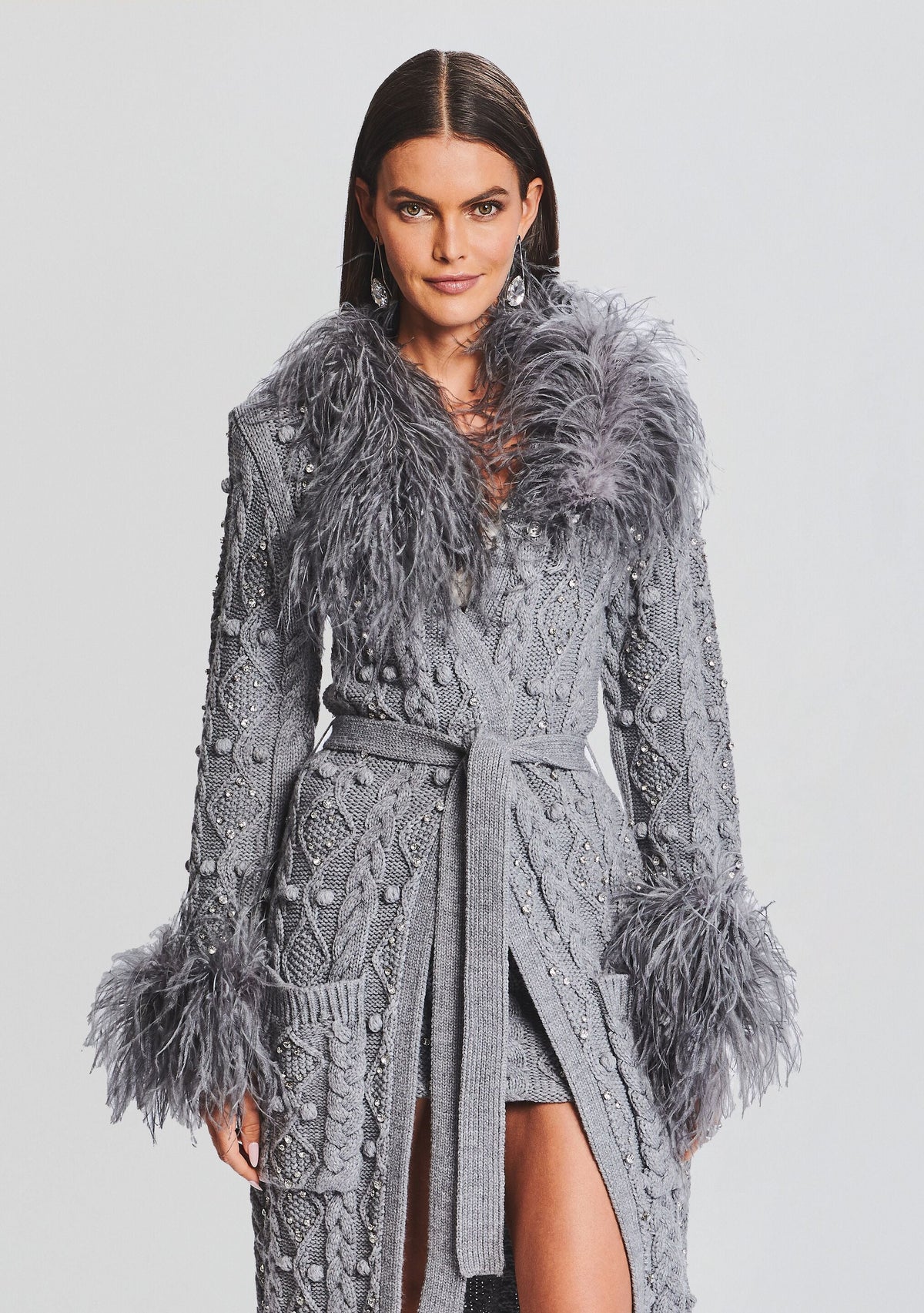 Jenna Cardigan by retrofête in Chelsea Gray, product image 2