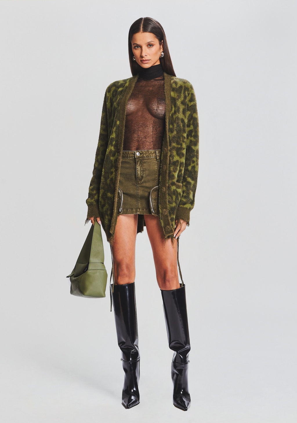 Kash Cardigan by SEROYA in Fort Greene Leopard, product image 2