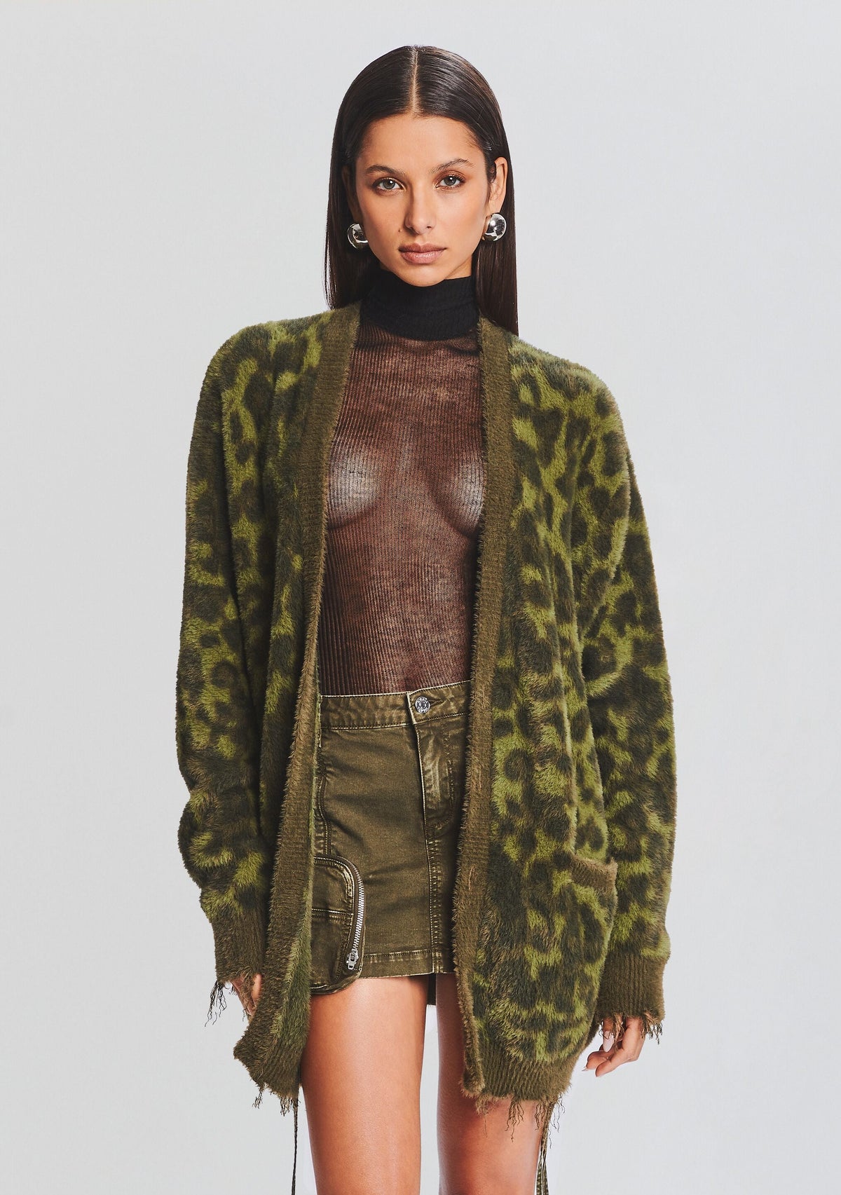 Kash Cardigan by SEROYA in Fort Greene Leopard, product image 1