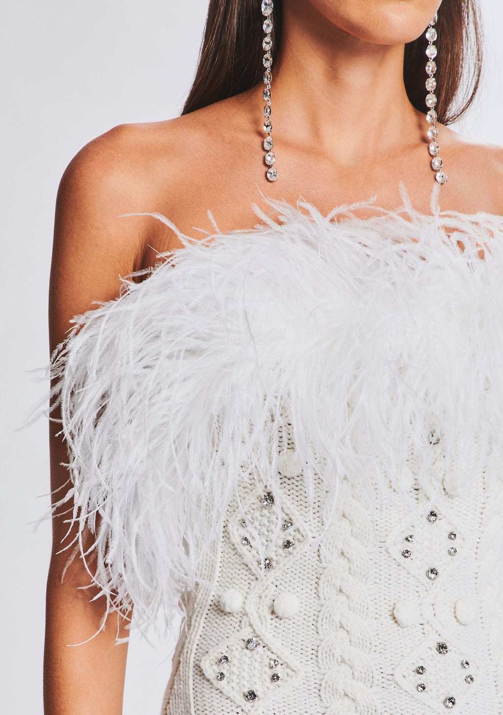 Kimberely Embellished Knit Dress by retrofête in Ivory, product image 2