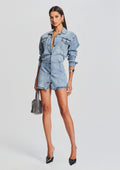 Laura Denim Dress by SEROYA in Tidal, product image 1