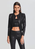 Mae Coated Knit Cardigan by retrofête in Coated Black, product image 1