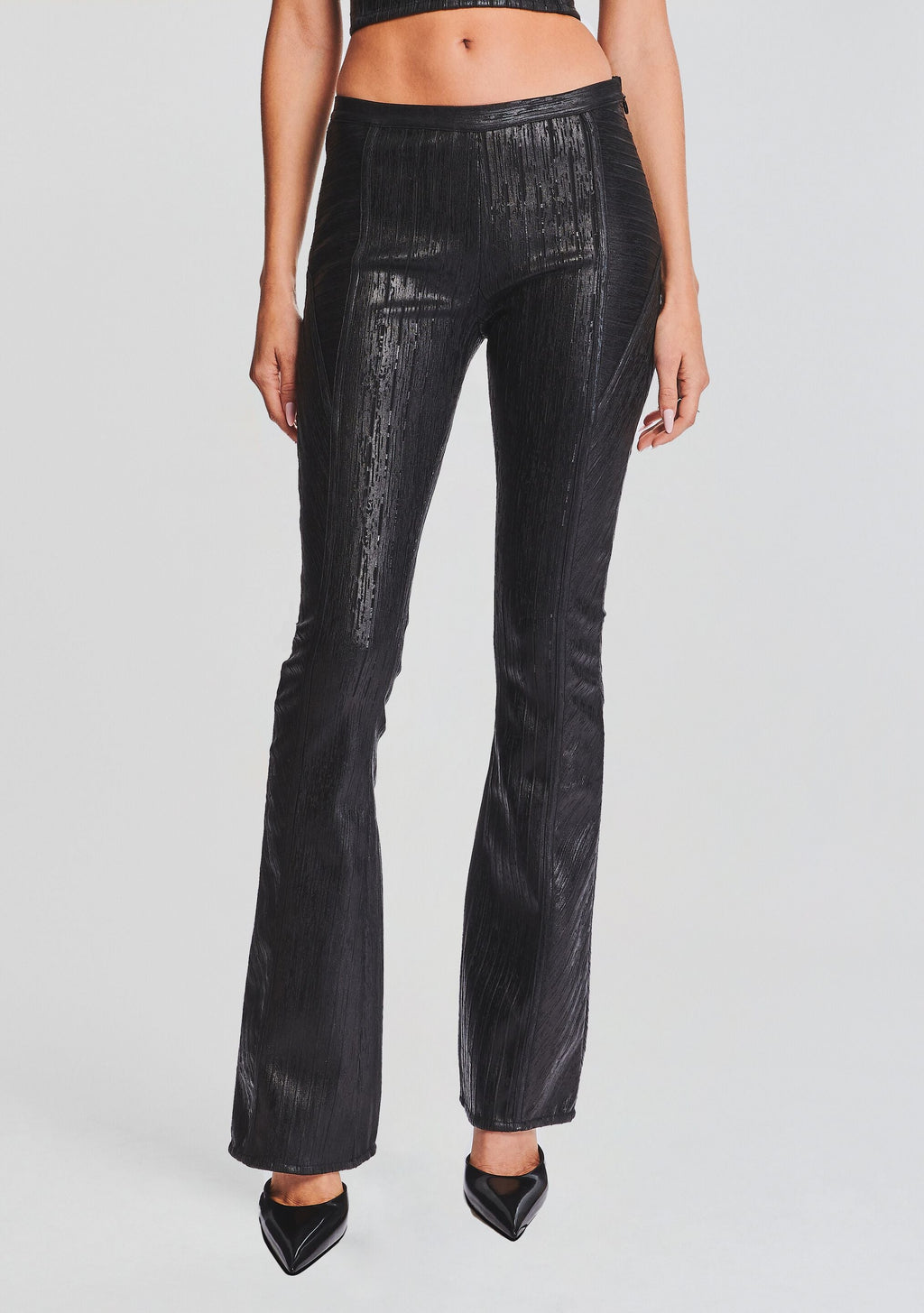 Lana Coated Knit Pant by retrofête in Coated Black, product image 1
