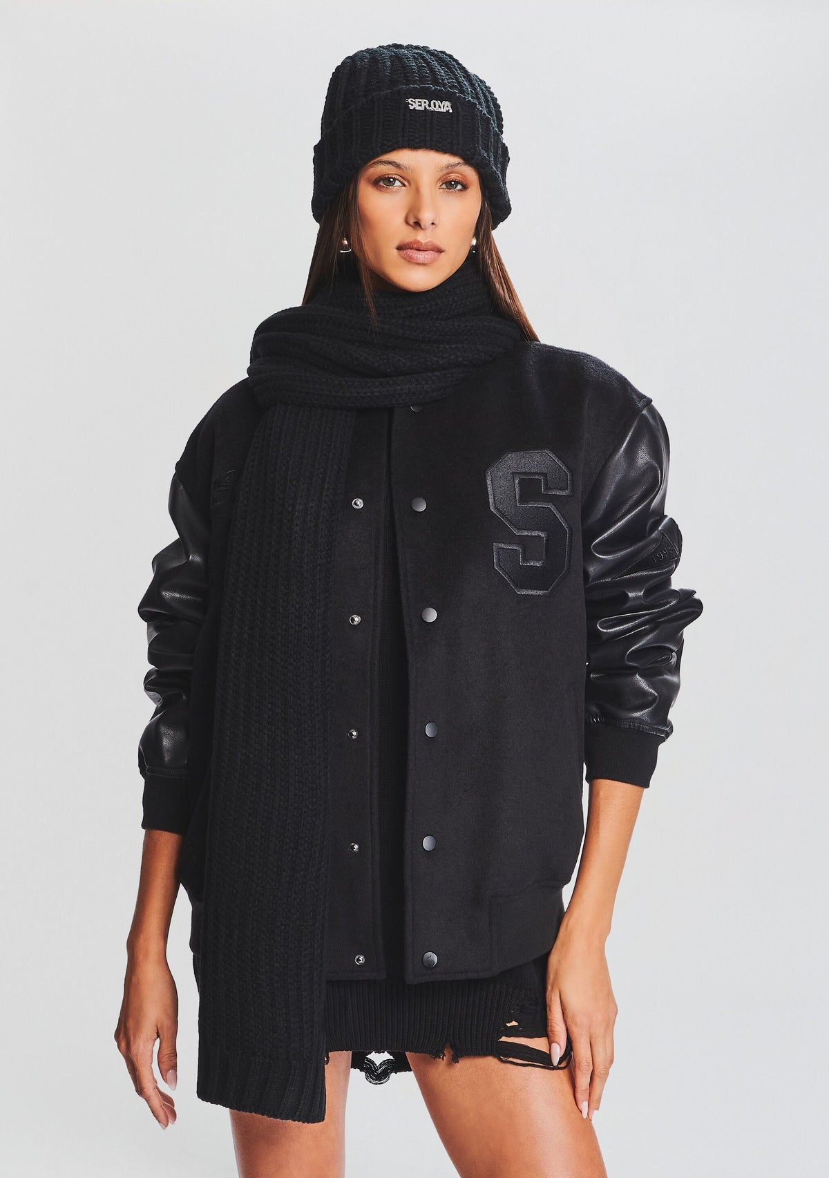Ash Scarf by SEROYA in Black, product image 5