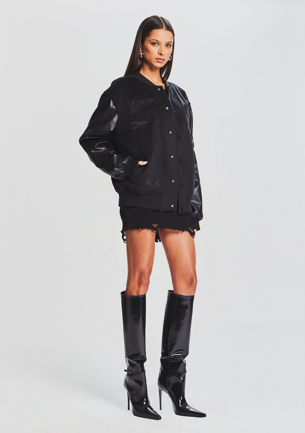 Malcolm Bomber Jacket by SEROYA in Black, product image 3
