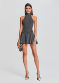 Quinn Knit Dress by retrofête in Metallic Black/Silv, product image 1