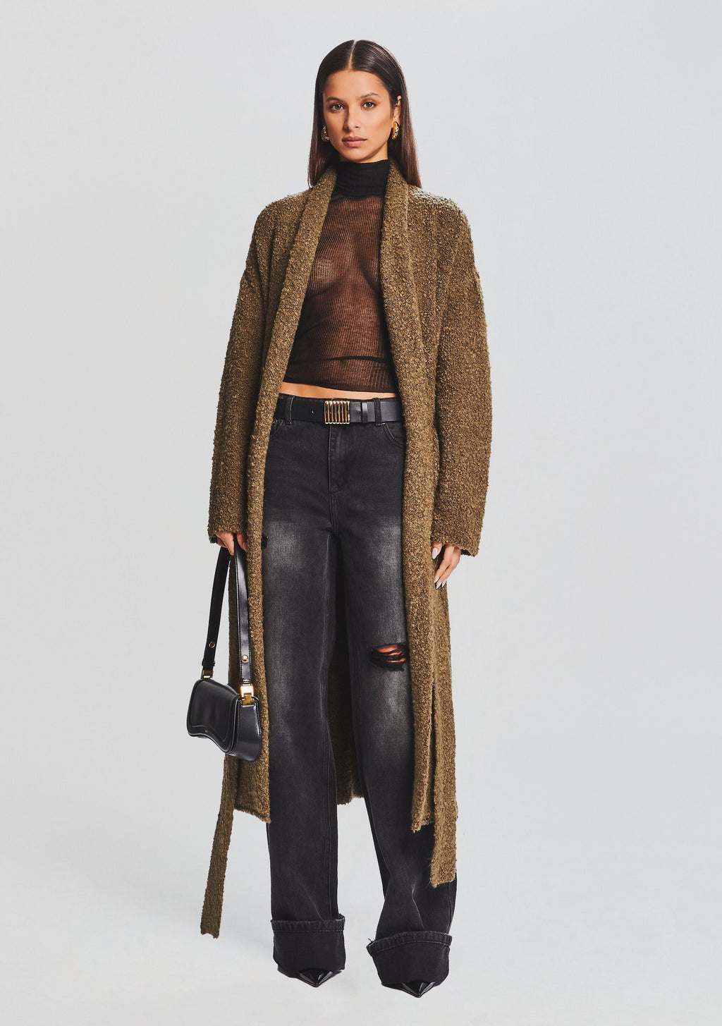 Reed Boucle Cardigan by SEROYA in Fort Greene, product image 4