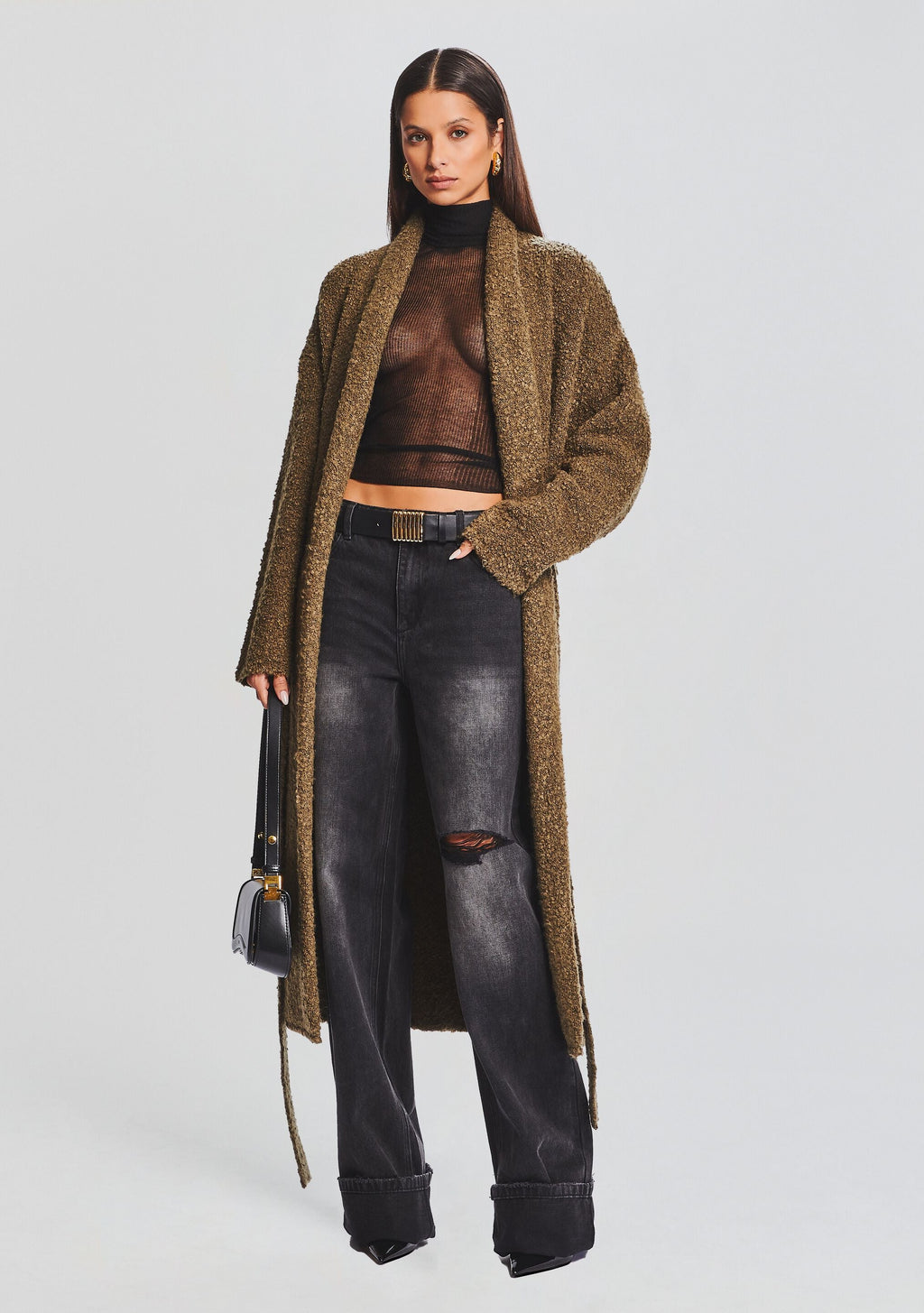 Margot Cuffed Boyfriend Jean by SEROYA in Midnight, product image 4