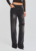 Margot Cuffed Boyfriend Jean by SEROYA in Midnight, product image 1