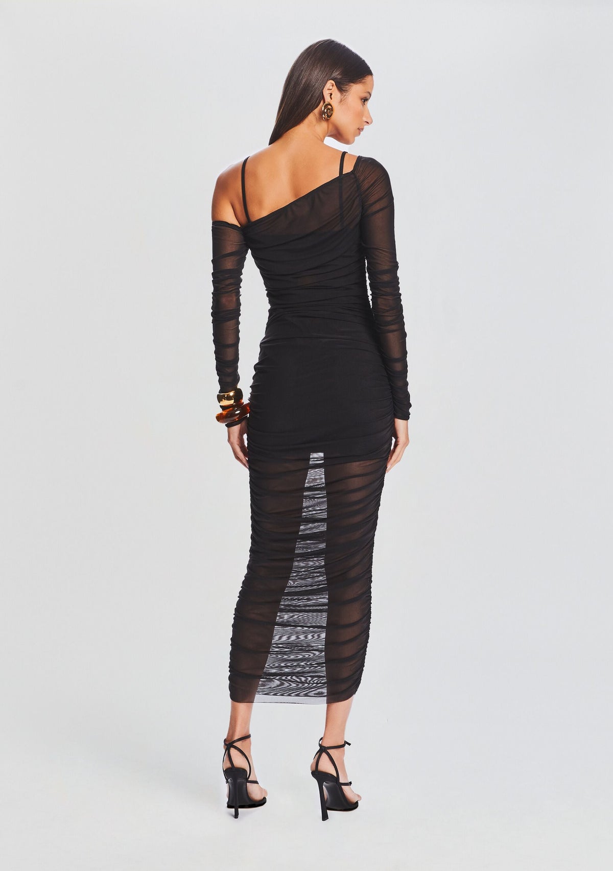 Chantae Mesh Dress by SEROYA in Black, product image 4