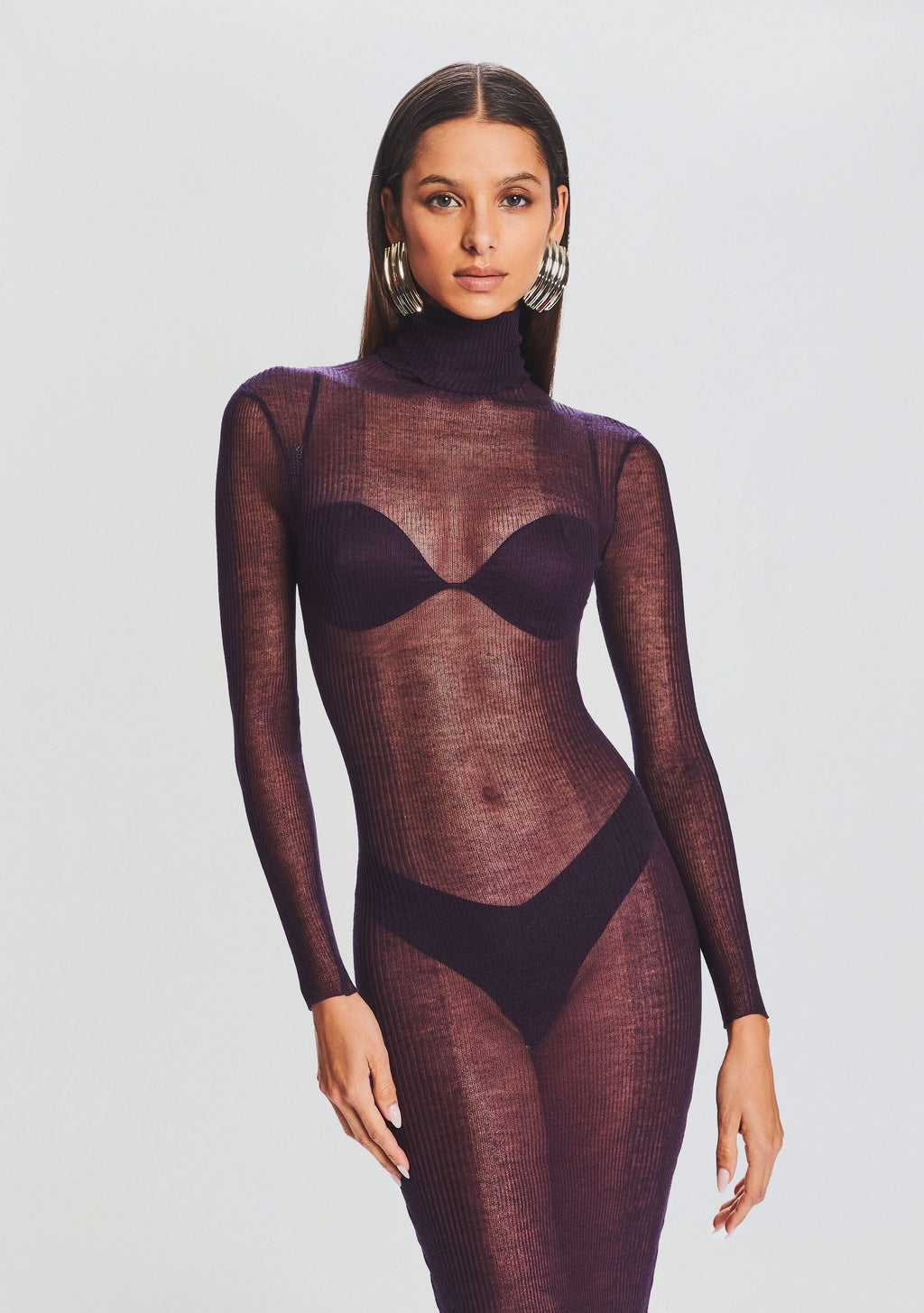 Christine Dress by SEROYA in Eggplant, product image 2