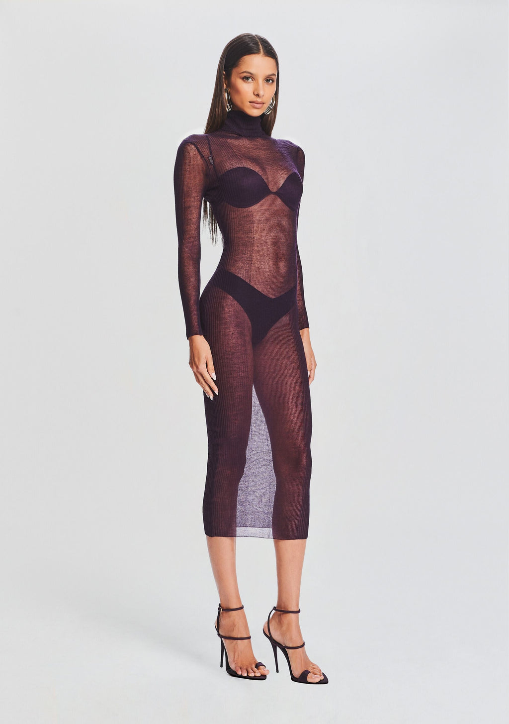 Christine Dress by SEROYA in Eggplant, product image 3