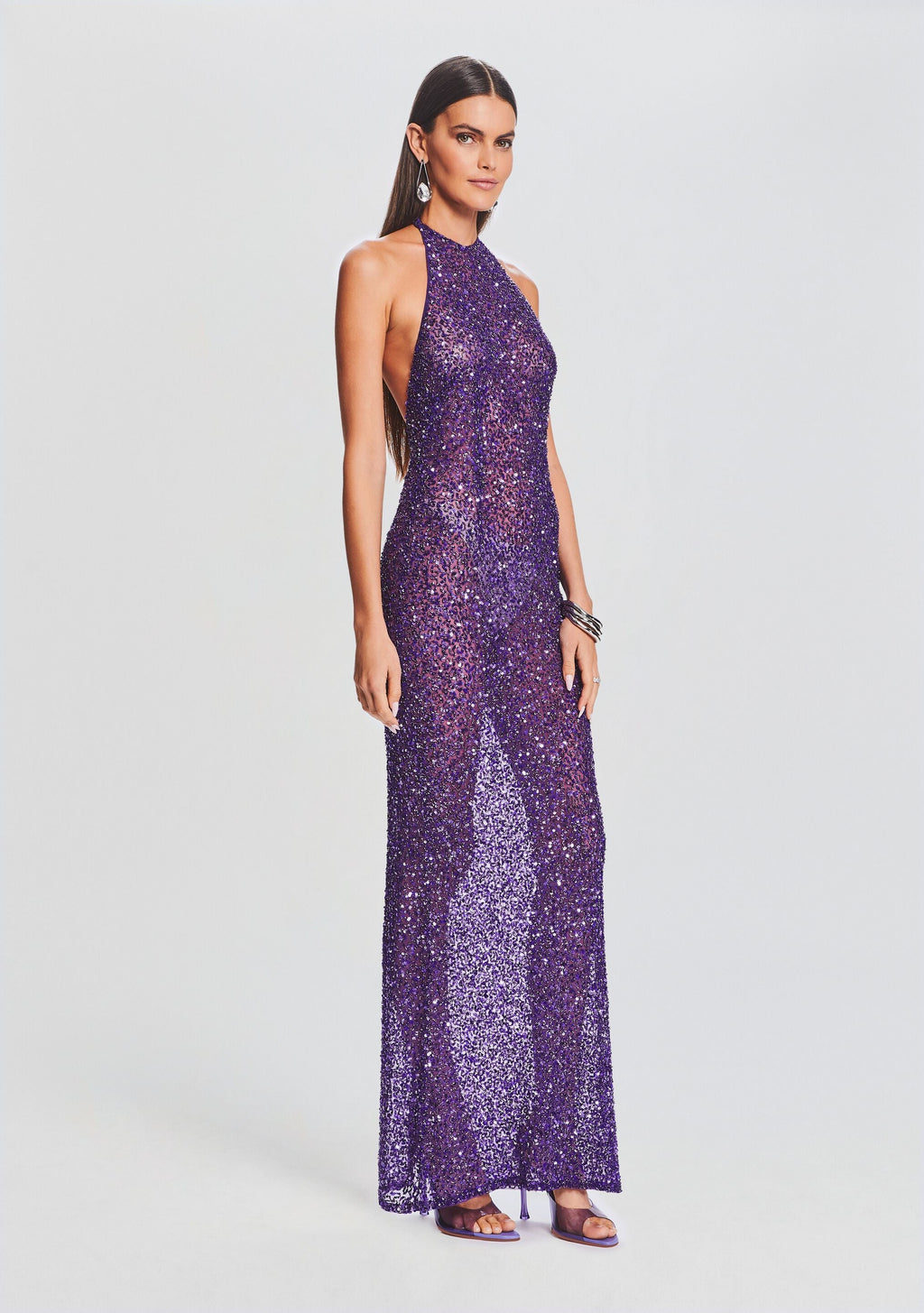 Clarisse Sequin Dress by retrofête in Amethyst, product image 3