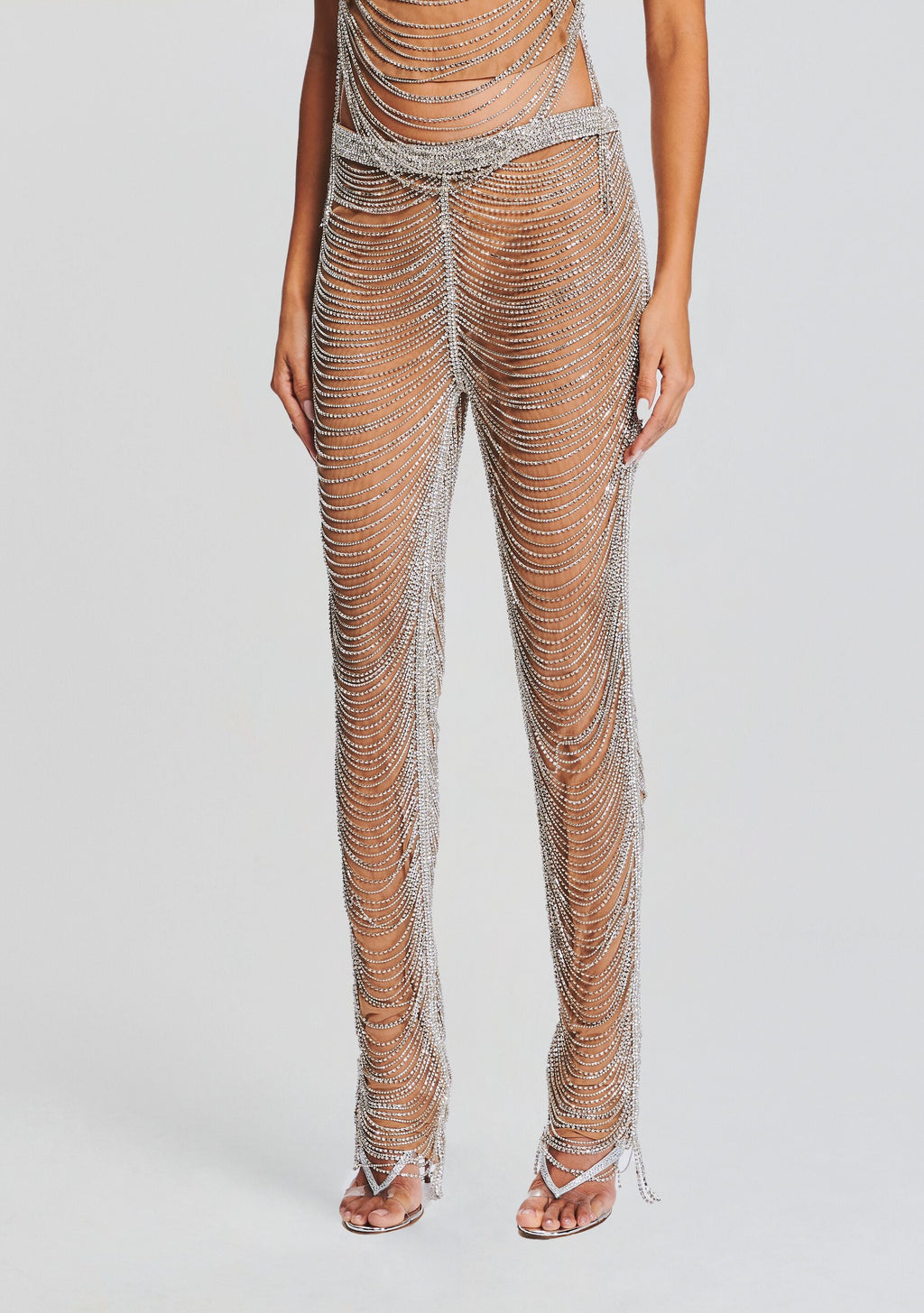 Zoe Embellished Pant by retrofête in Tannin/Silver, product image 1