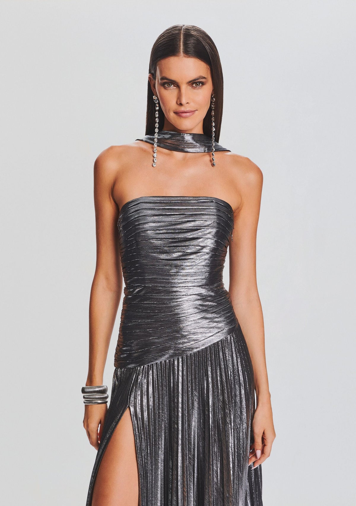 Faye Dress by retrofête in Gunmetal, product image 2