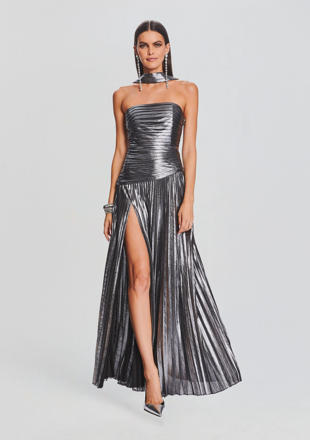 Faye Dress by retrofête in Gunmetal, product image 5
