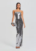 Imani Dress by retrofête in Black/Silver, product image 1