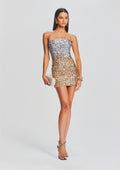 Katalina Sequin Dress by retrofête in Silver Gold Ombre, product image 1
