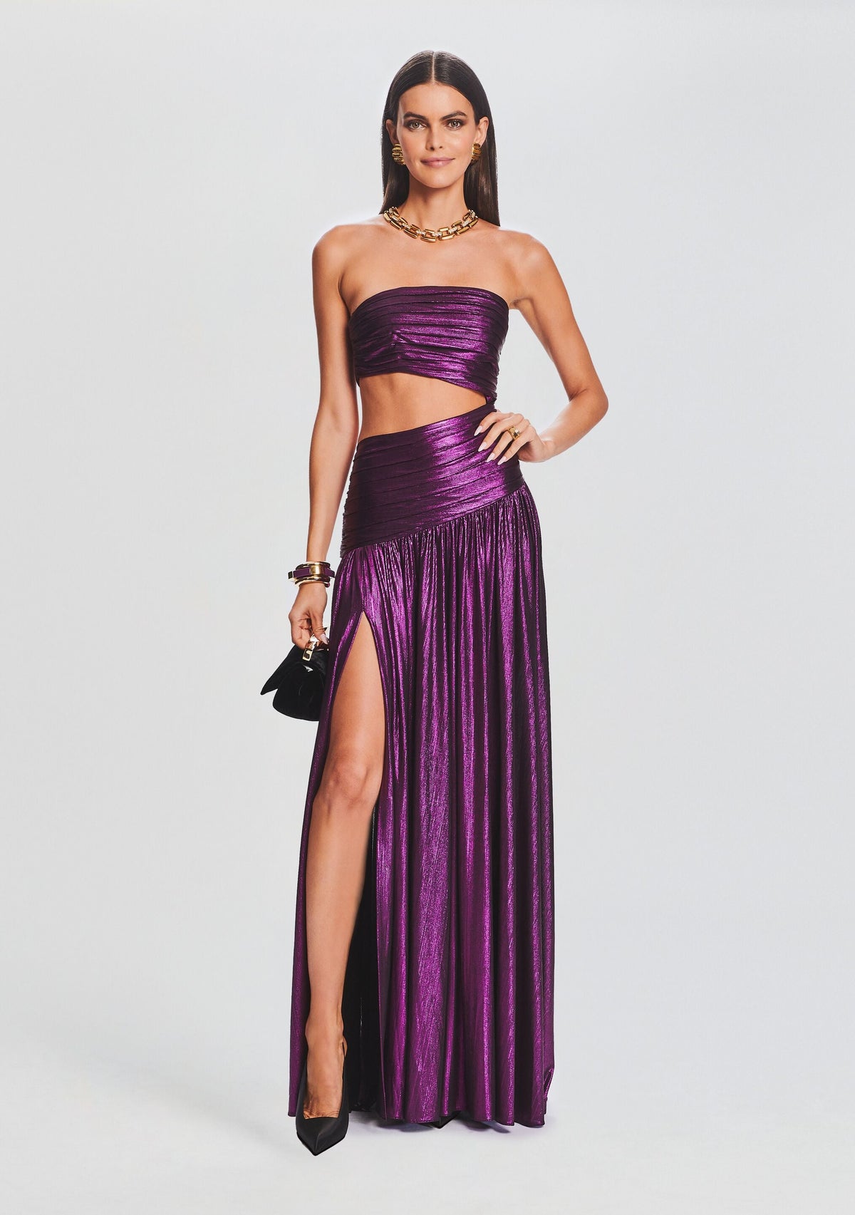 Kenna Dress by retrofête in Purple, product image 5