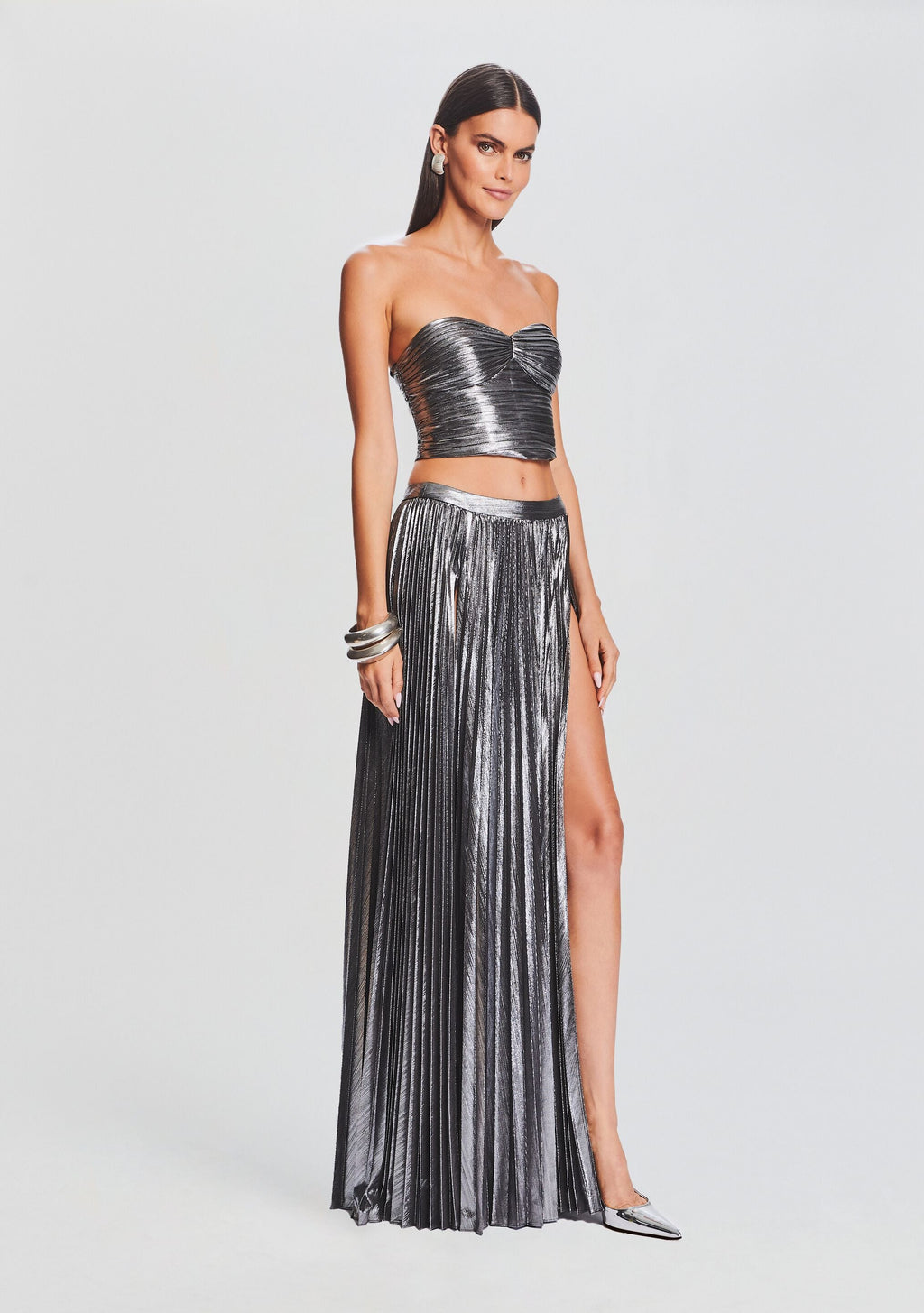 Camrie Skirt by retrofête in Gunmetal, product image 3