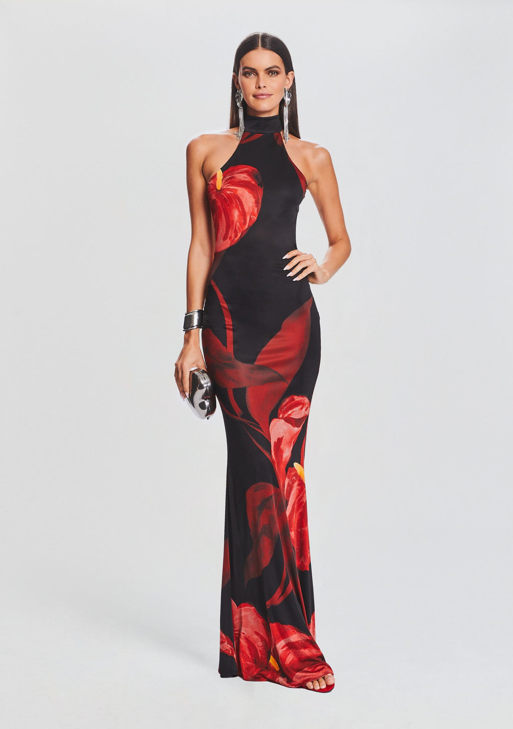 Mabel Dress by retrofête in Red Anthurium, product image 1