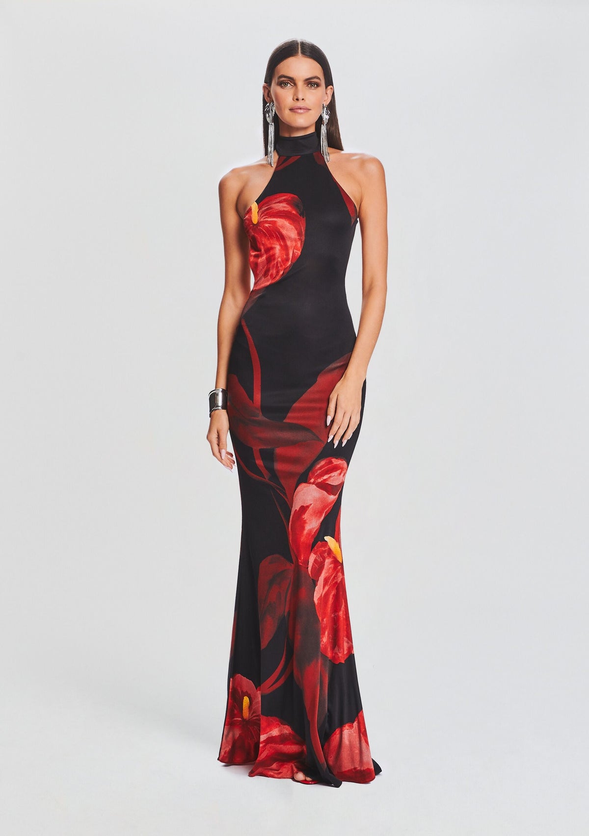 Mabel Dress by retrofête in Red Anthurium, product image 2