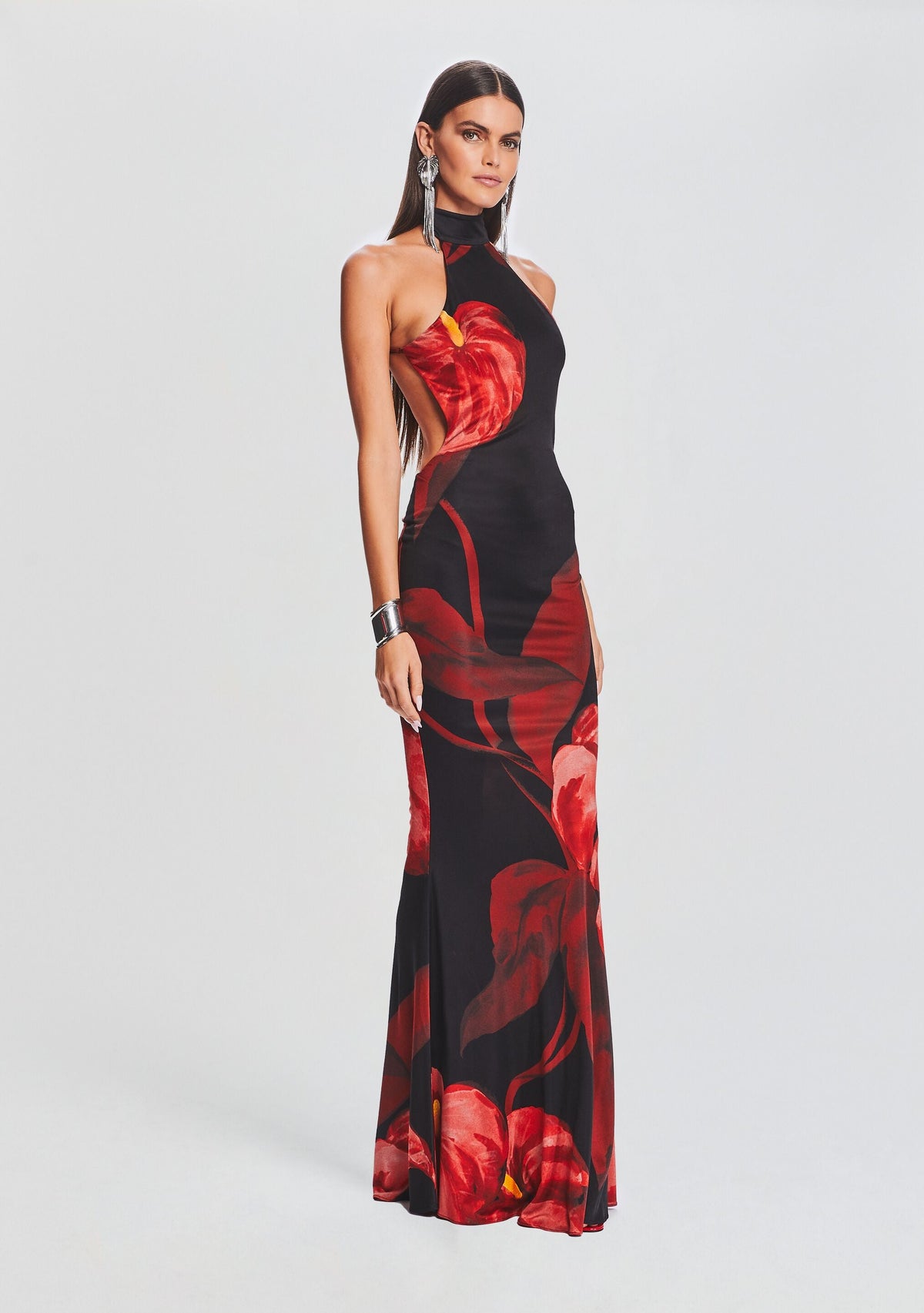 Mabel Dress by retrofête in Red Anthurium, product image 3