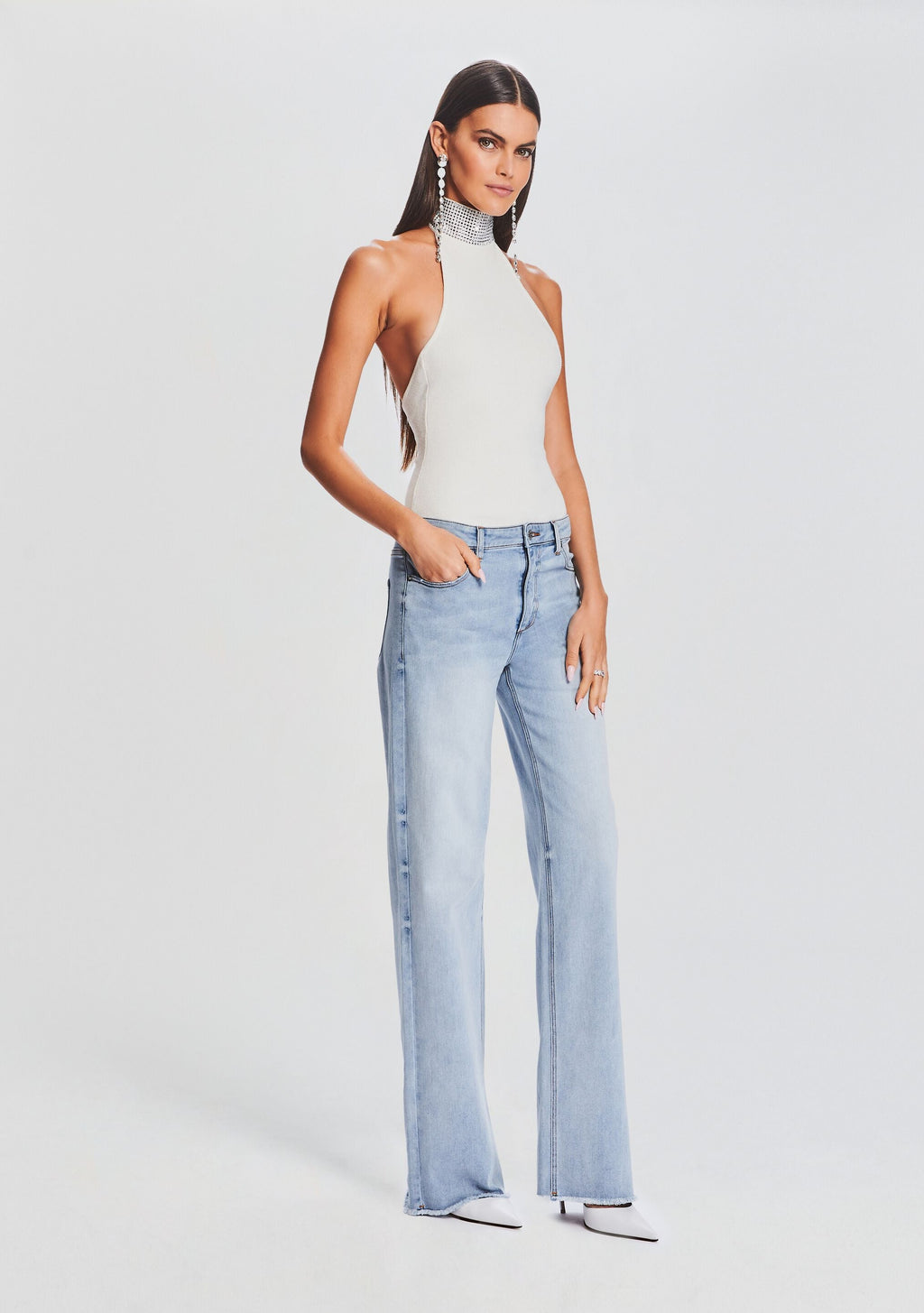 Maci Bodysuit by retrofête in White, product image 3